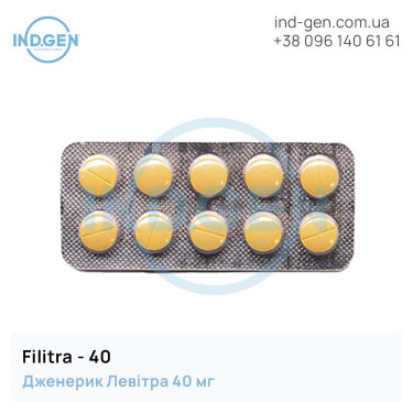 Левітра FILITRA 40 купити ціна відгуки інструкції