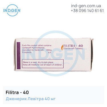 Левітра FILITRA 40 купити ціна відгуки інструкції