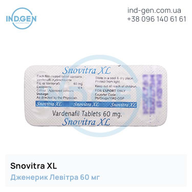 Левітра SNOVITRA XL 60 купити ціна відгуки інструкції
