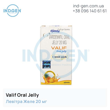 Левітра VALIF ORAL JELLY купити ціна відгуки інструкції