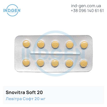 Левітра SNOVITRA SOFT 20 купити ціна відгуки інструкції