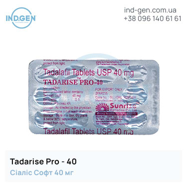 Сіаліс TADARISE PRO-40 купити ціна відгуки інструкції